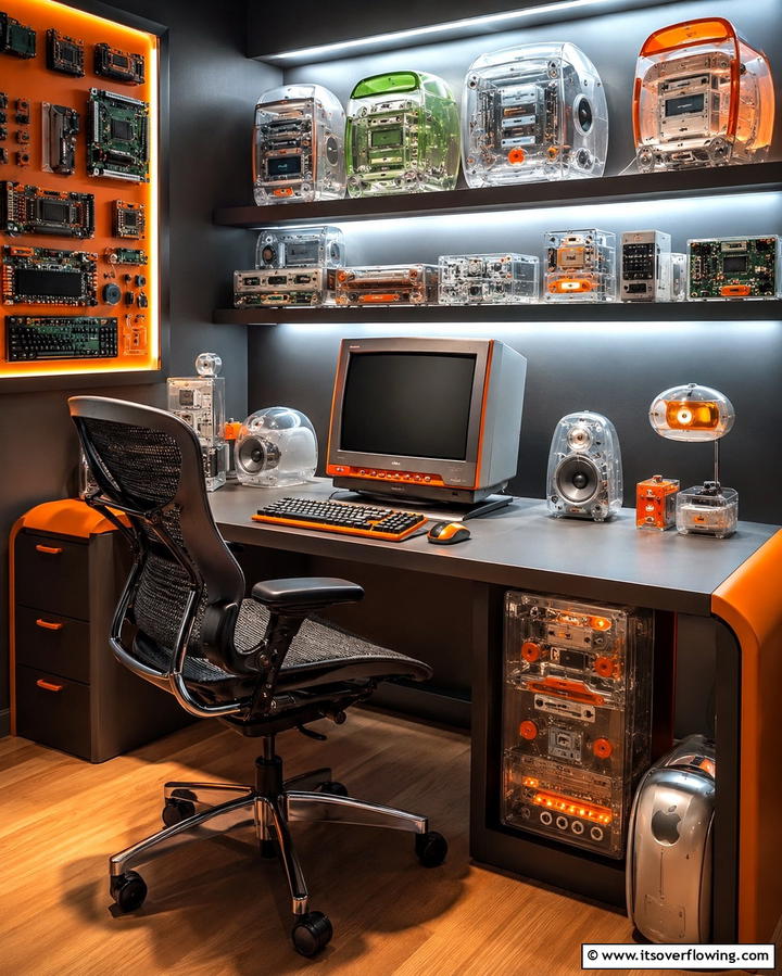 Retro Tech Den - 30 2000s Room Ideas for Nostalgic Y2K Vibes