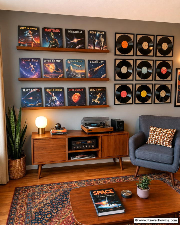 Retro Vinyl Record Displays - 30 1990s Interior Design Ideas for Throwback Charm
