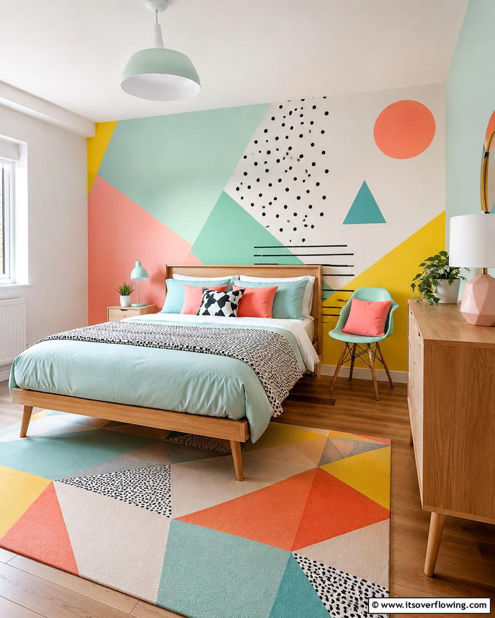 Retro Wall Stickers - 30 90s Bedroom Decor Ideas for Retro Rewind Style