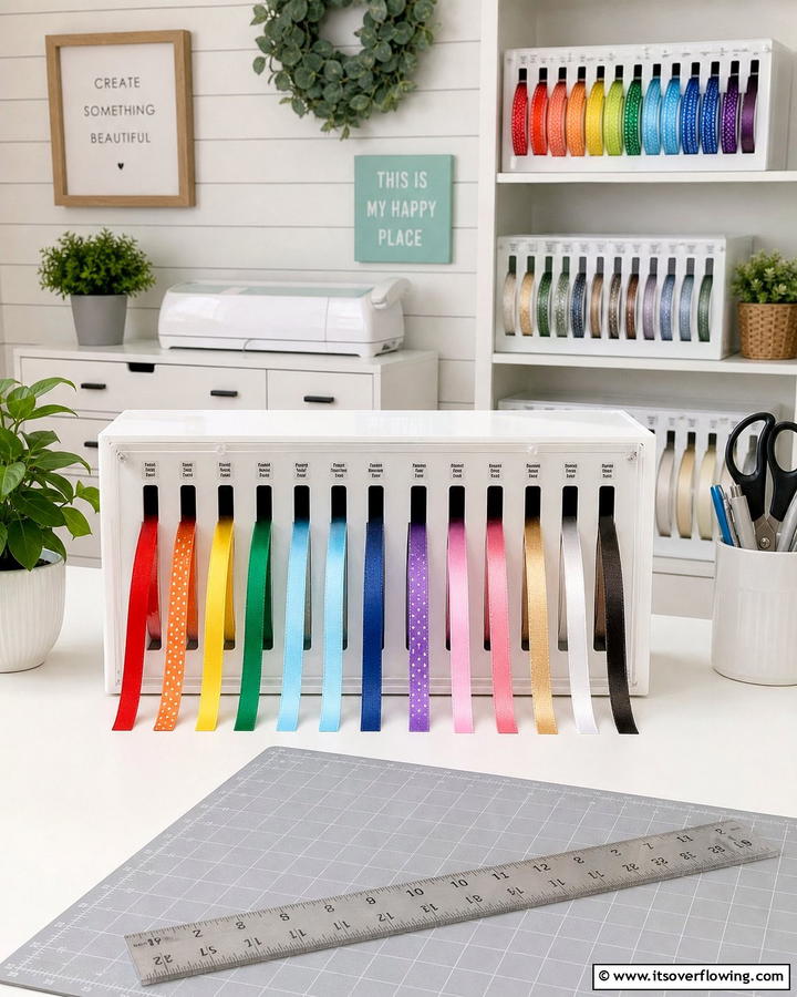 Ribbon Dispenser Box - 20 Ribbon Storage Ideas- Organize Your Craft Supplies