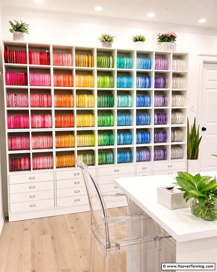 Ribbon Storage Cubes - 20 Ribbon Storage Ideas- Organize Your Craft Supplies
