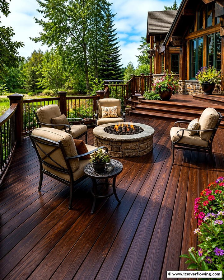 Rich Chocolate Brown for Sophistication - 25 Deck Color Ideas to Transform Your Outdoor Space
