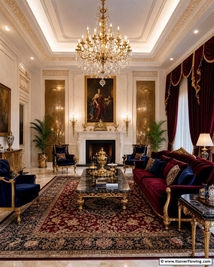 Rich Color Palette - 20 Royal Living Room Design Ideas for an Elegant Space