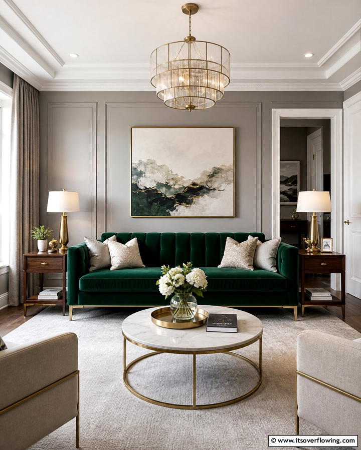 Rich Velvet Upholstery - 25 Ralph Lauren Living Room Ideas for Classic Elegance
