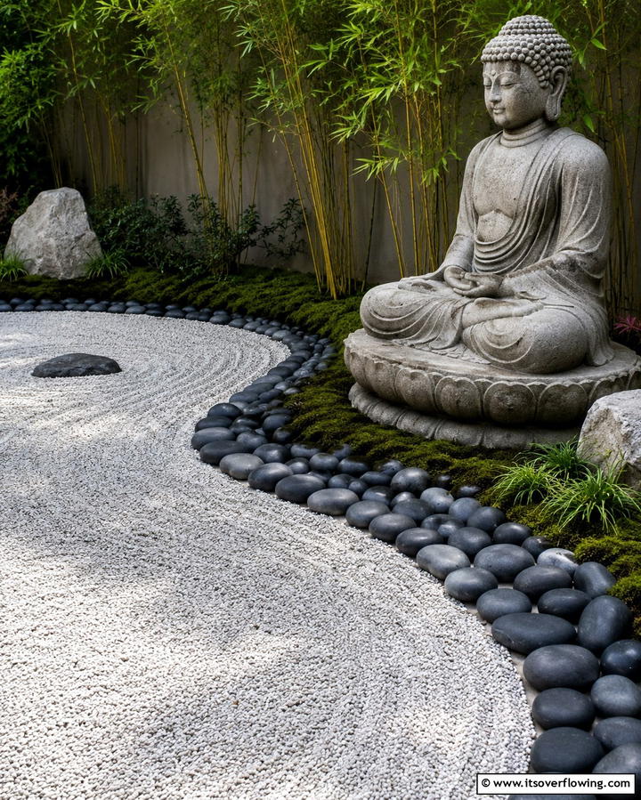 River Rock Edging for Zen Gardens - 25 River Rock Edging Ideas for Your Garden