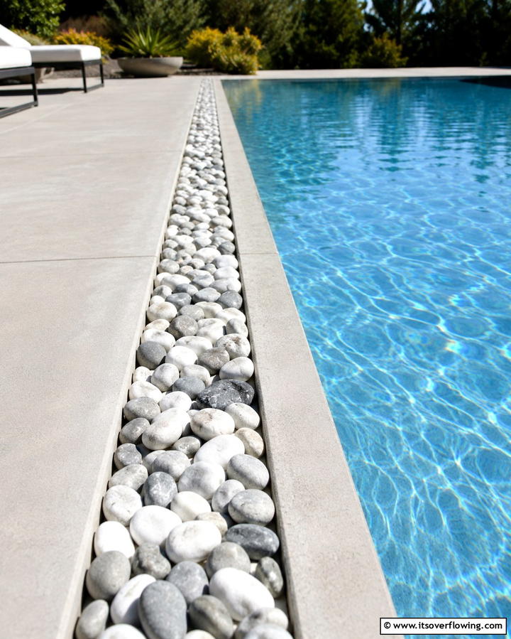 River Rocks for Poolside Edging - 25 River Rock Edging Ideas for Your Garden