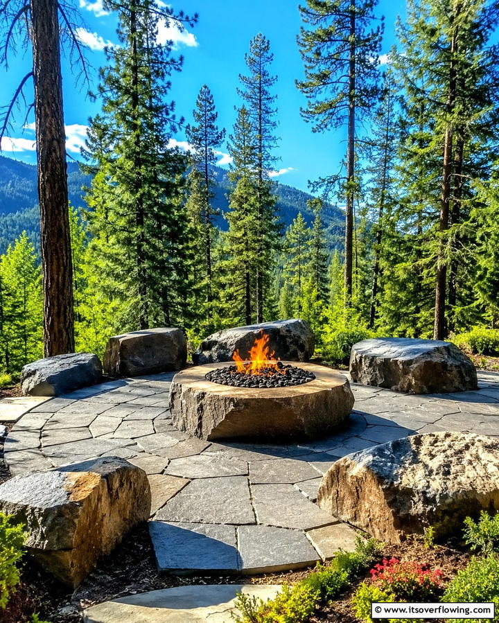 Rock Fire Pit Surround - 25 Rock Landscaping Ideas to Transform Your Outdoor Space