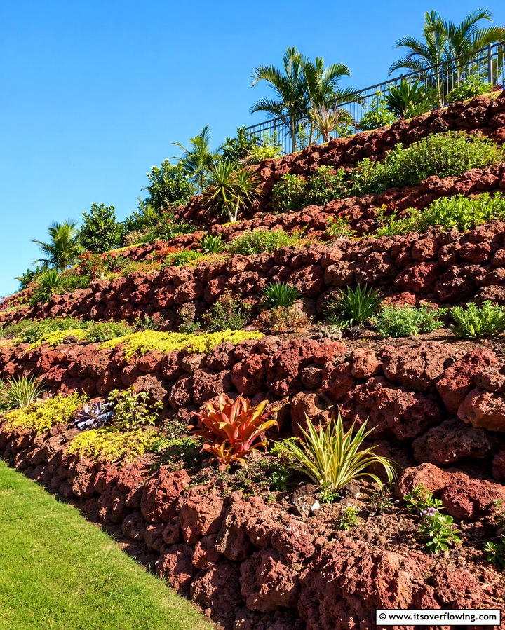 Rock Garden Accents - 25 Red Lava Rock Landscaping Ideas for a Unique Yard