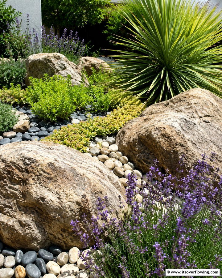 Rock Garden Fusion - 25 Front Yard Texas Flower Bed Ideas for a Stunning Look