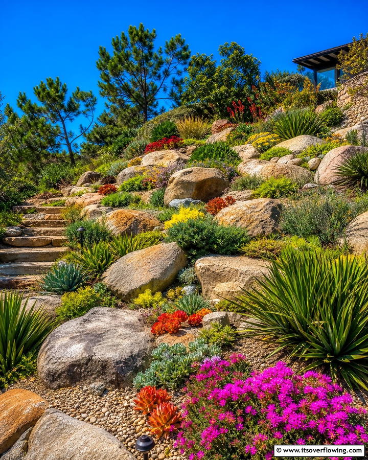 Rock Gardens for Low Maintenance Beauty - 20 Hillside Terraced Garden Ideas for a Stunning Landscape