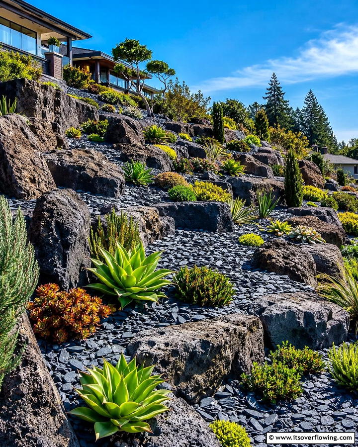 Rock Gardens for Unique Texture - 25 Low Maintenance Backyard Landscaping Ideas