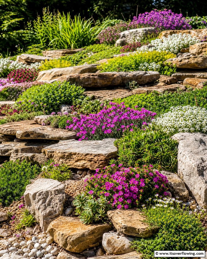 Rock Gardens with FlowersOne - 25 Flower Garden Ideas to Brighten Your Outdoor Space