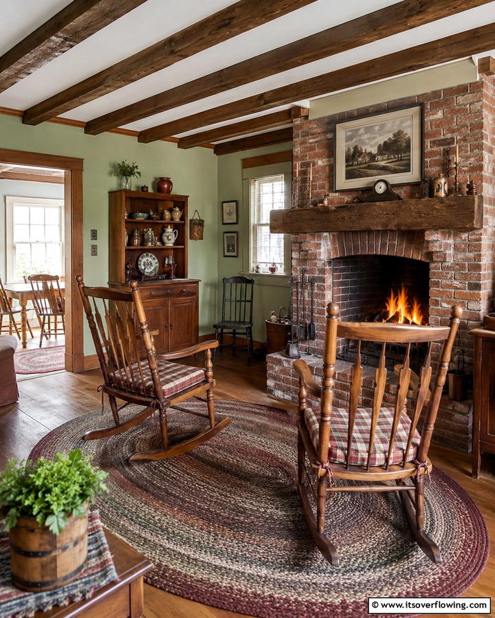 Rocking Chairs for Rustic Charm - 25 Fireplace Seating Ideas to Cozy Up Your Living Room