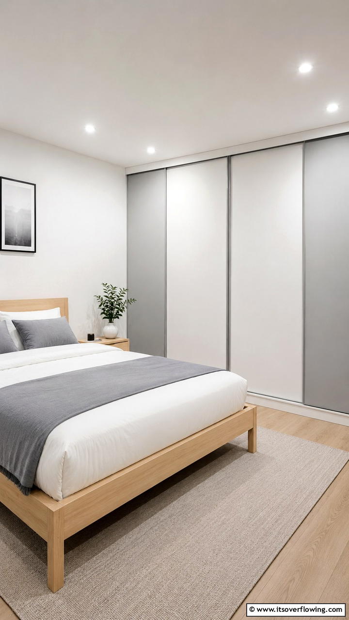 Roller Shade Minimalism - 30 Closet Curtain Ideas for Stylish and Practical Storage