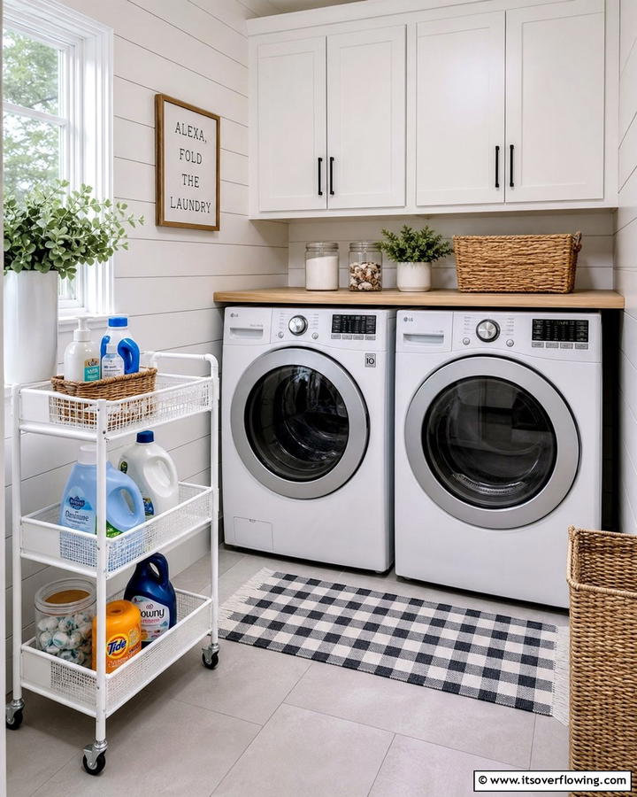 Rolling Carts - 20 Laundry Detergent Storage Ideas for an Organized Space