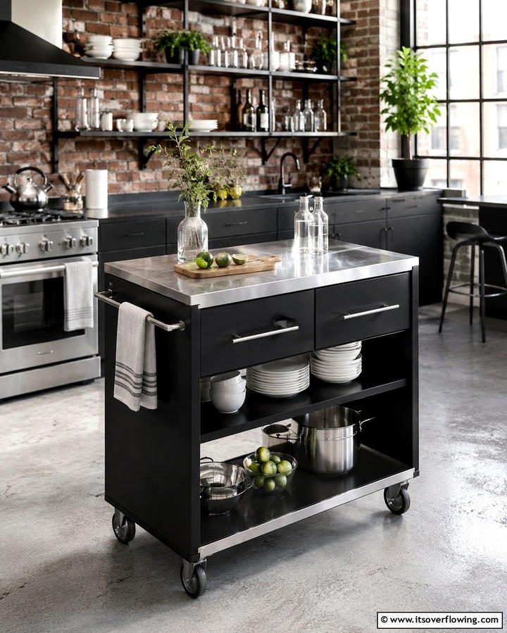 Rolling Kitchen Carts - 25 Small Kitchen Island Ideas for Compact Spaces