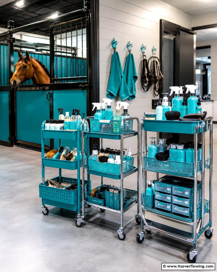 Rolling Storage Carts - 30 Functional Tack Room Organization Solutions