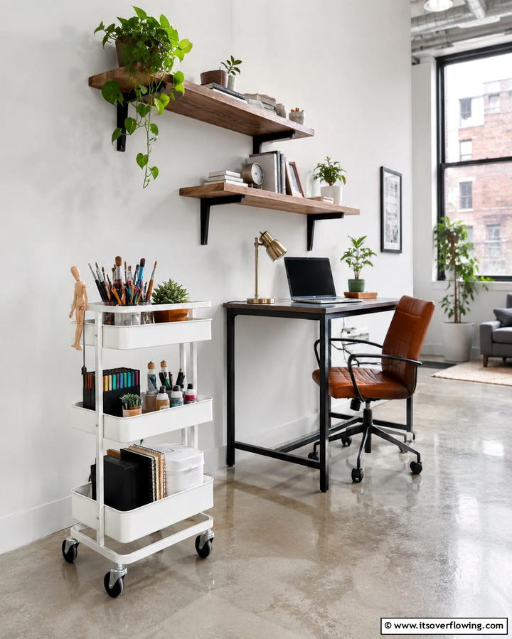 Rolling Storage Carts - 20 Studio Furniture Ideas for Small Spaces