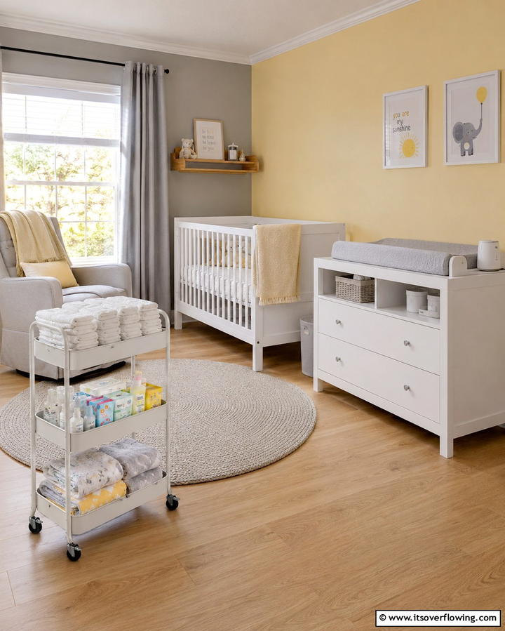 Rolling Storage Carts for Versatility - 25 Nursery Storage Ideas for a Clutter-Free Space