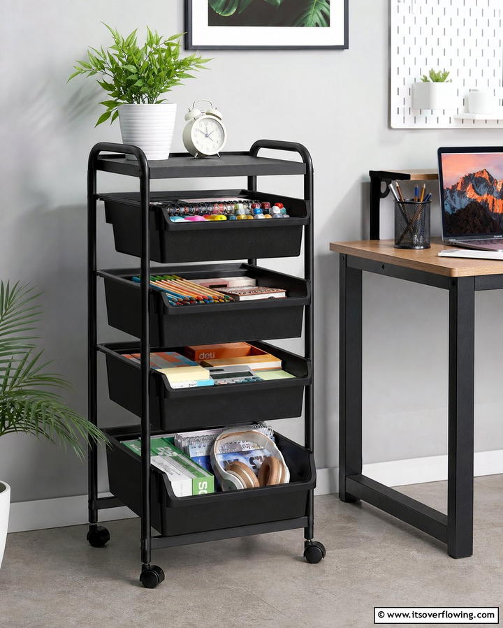 Rolling Storage CartsExact - 25 Office Storage Ideas to Keep Your Workspace Organized and Clutter-free