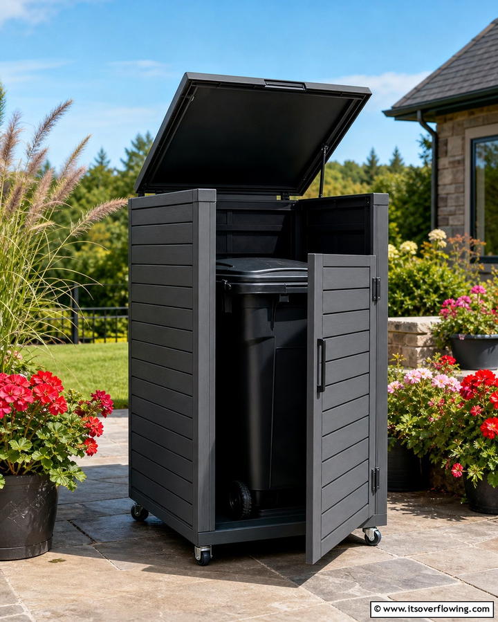 Rolling Storage Shed - 25 Garbage Can Storage Ideas for Neat Spaces