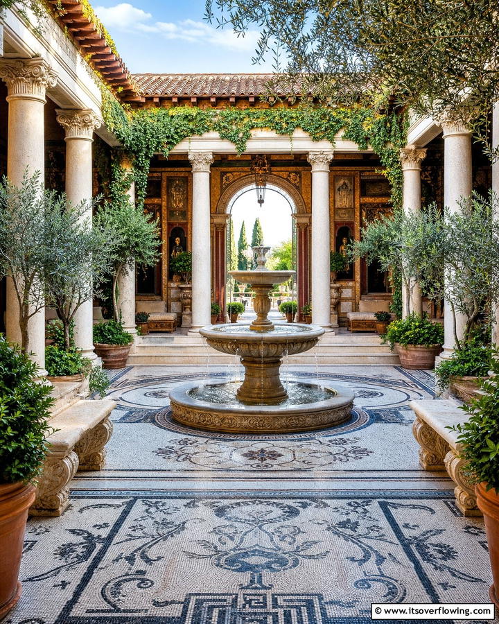 Roman Inspired Courtyard Garden - 30 Italian Garden Design Ideas for Timeless Elegance