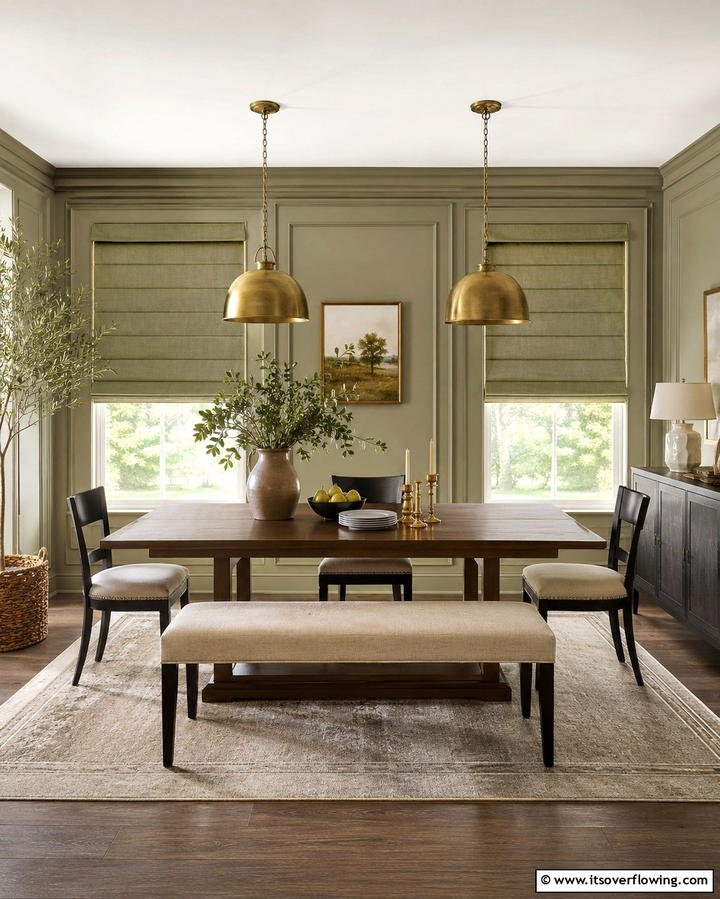 Roman Shades for a Clean Look - 25 Dining Room Window Treatments for Elegant Spaces