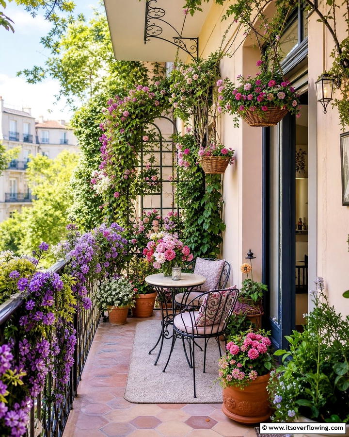Romantic Balcony Garden - 20 Second Story Balcony Ideas for Stunning Views