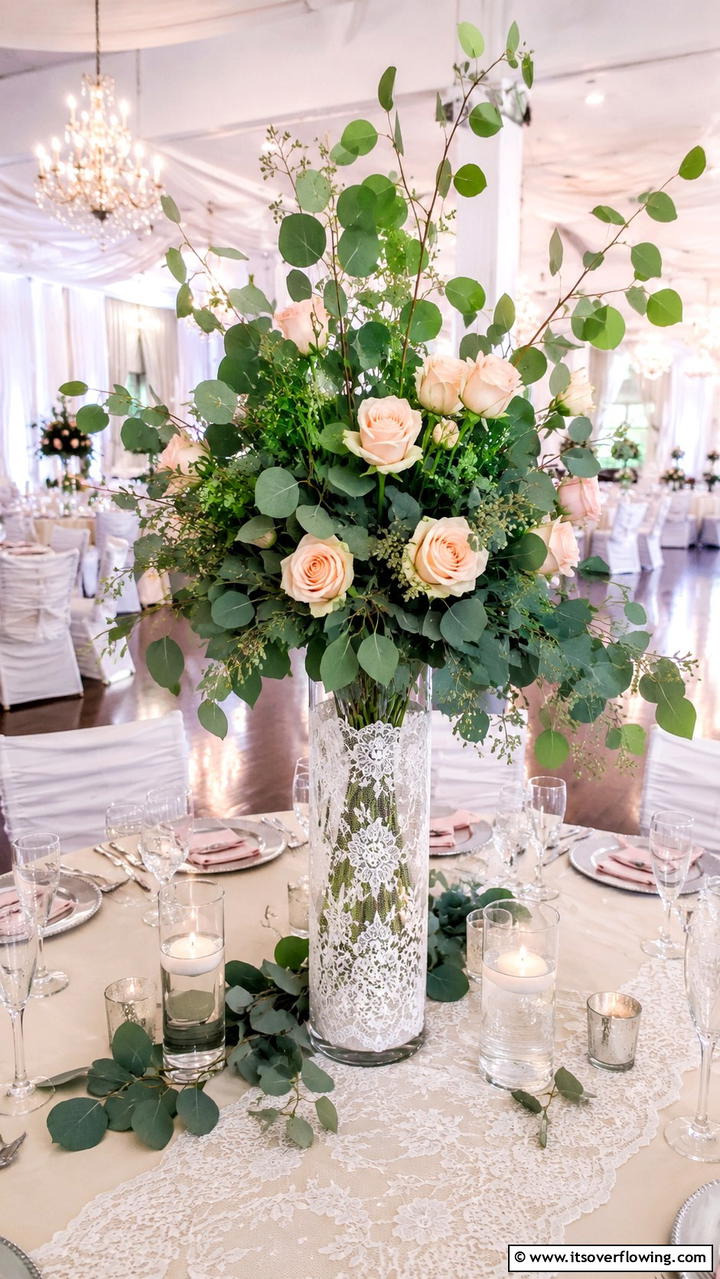 Romantic Eucalyptus Arrangement - 30 Eucalyptus Wedding Centerpieces for Natural Elegance
