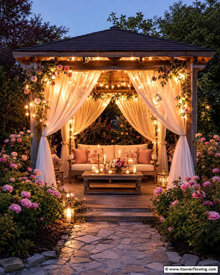 Romantic Evening Nook - 30 Backyard Gazebo Ideas for Outdoor Entertaining