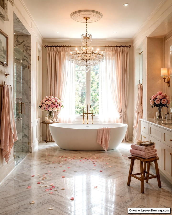 Romantic Freestanding Tub - 30 Romantic Bathroom Ideas for a Luxurious Spa Retreat
