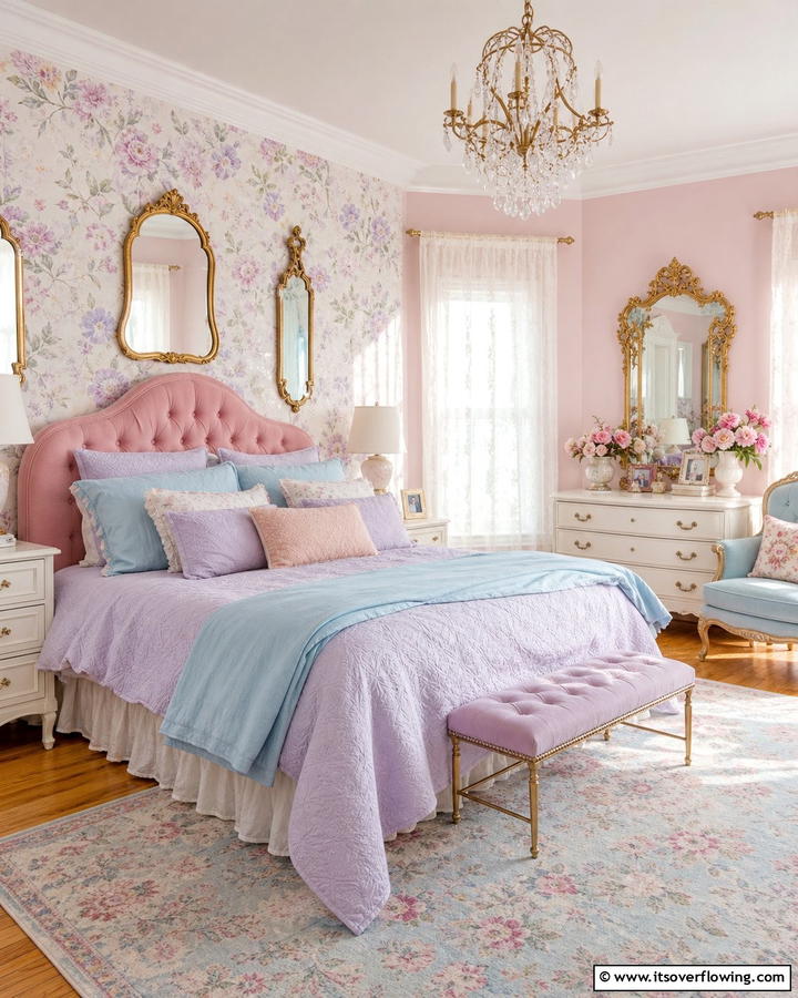 Romantic Pastel Escape - 21 Inspiring Bedroom Decor Ideas for a Cozy Retreat