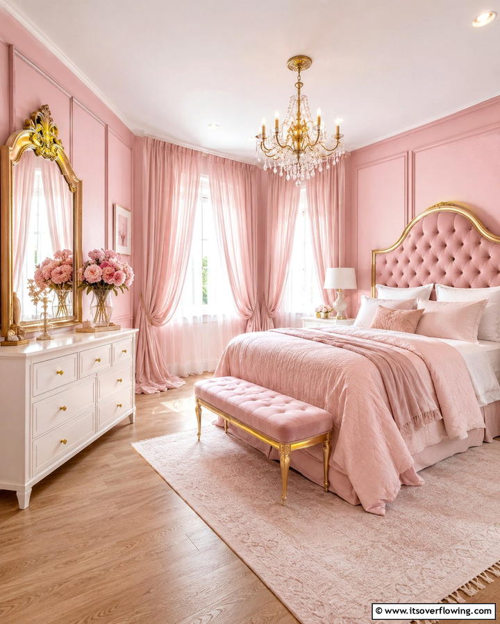 Romantic Pinks - 25 Colorful Bedroom Ideas to Brighten Your Space