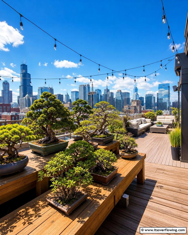 Rooftop Bonsai Retreat - 20 Bonsai Garden Ideas- Miniature Landscapes