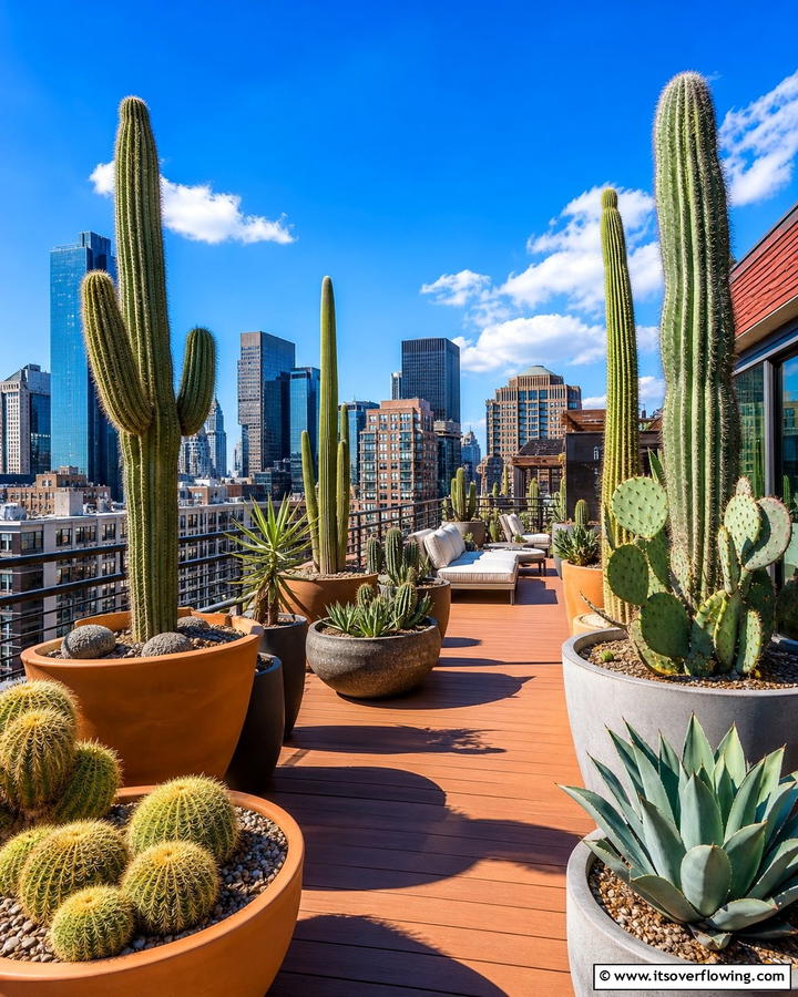 Rooftop Cactus Garden - 25 Stunning Cactus Garden Ideas for Your Home