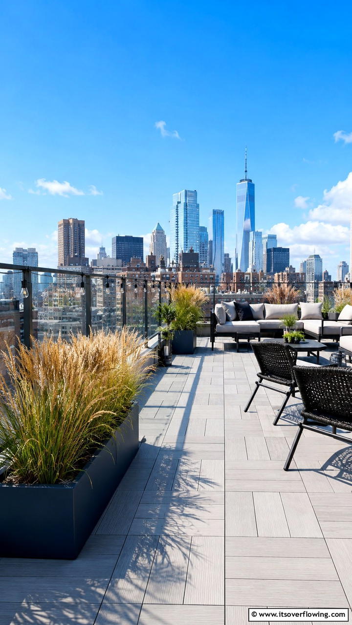 Rooftop Floating Deck - 30 Floating Deck Ideas for Modern Backyard Designs