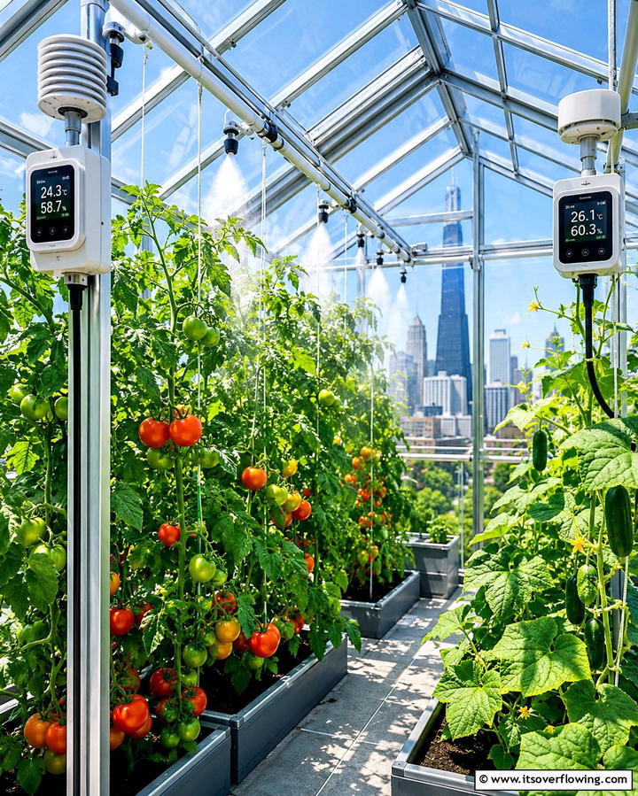 Rooftop Greenhouse with Climate Sensors - 25 Rooftop Greenhouse Ideas for Urban Gardening