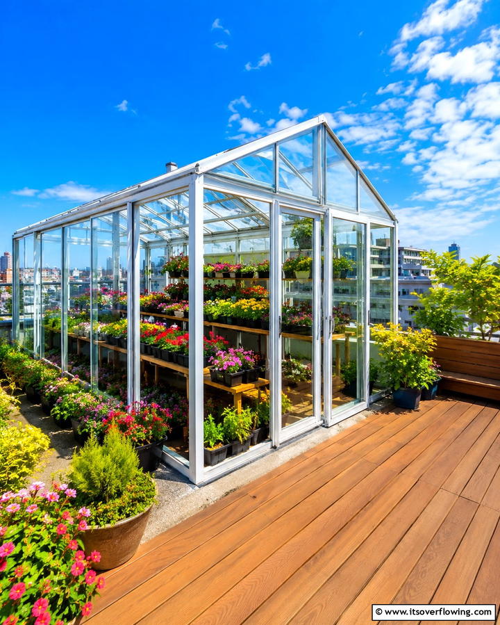 Rooftop Greenhouse - 25 Rooftop Garden Ideas for Urban Green Spaces