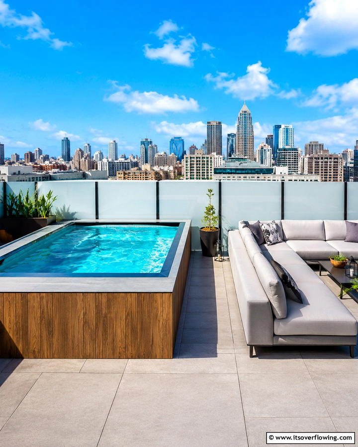 Rooftop Spool Pool - 25 Spool Pool Ideas for Compact Backyard Spaces