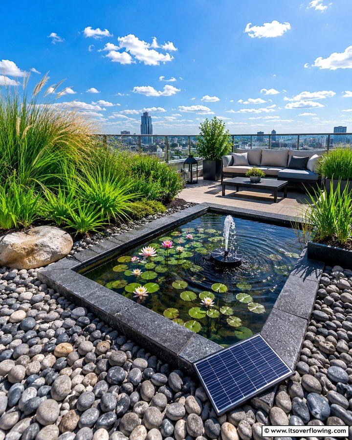 Rooftop Water FeaturesOne - 25 Rooftop Garden Ideas for Urban Green Spaces