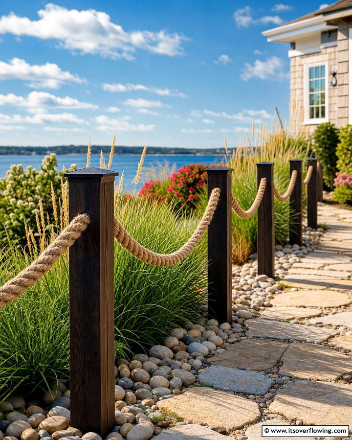Rope Fence - 25 Temporary Fence Ideas for Versatile Outdoor Spaces