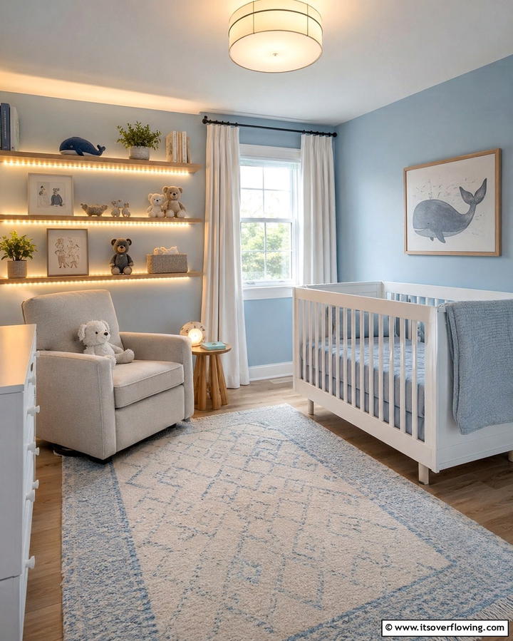 Rope Lighting Accents - 25 Nautical Nursery Ideas for a Coastal Vibe