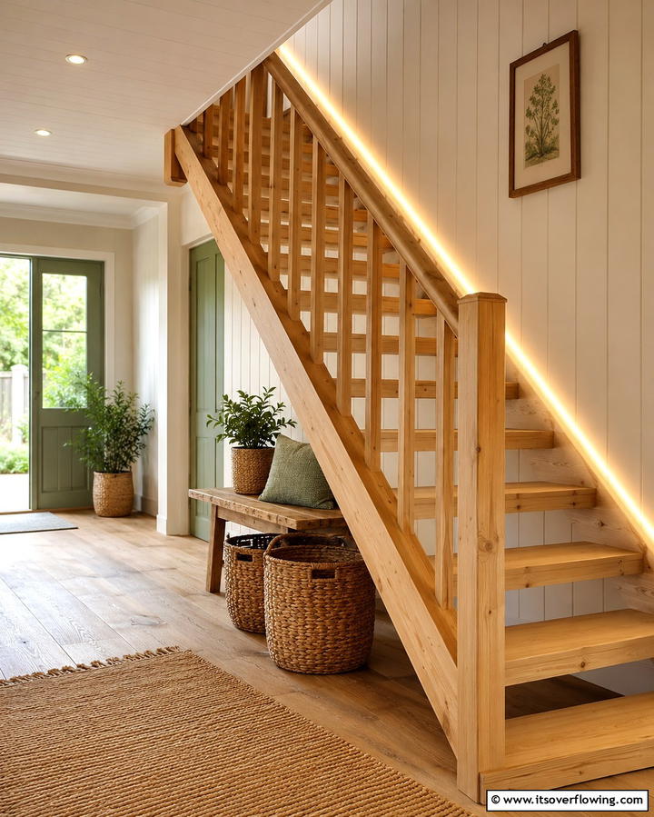 Rope Lighting for Subtle Illumination - 25 Staircase Lighting Ideas to Illuminate Your Home