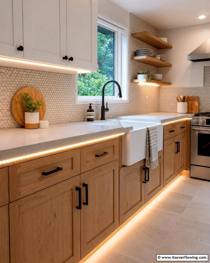 Rope Lighting for Subtle Illumination - 20 Kitchen Sink Lighting Ideas for a Brighter Space
