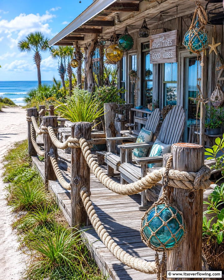 Rope Railings - 25 Front Porch Railing Ideas to Enhance Curb Appeal