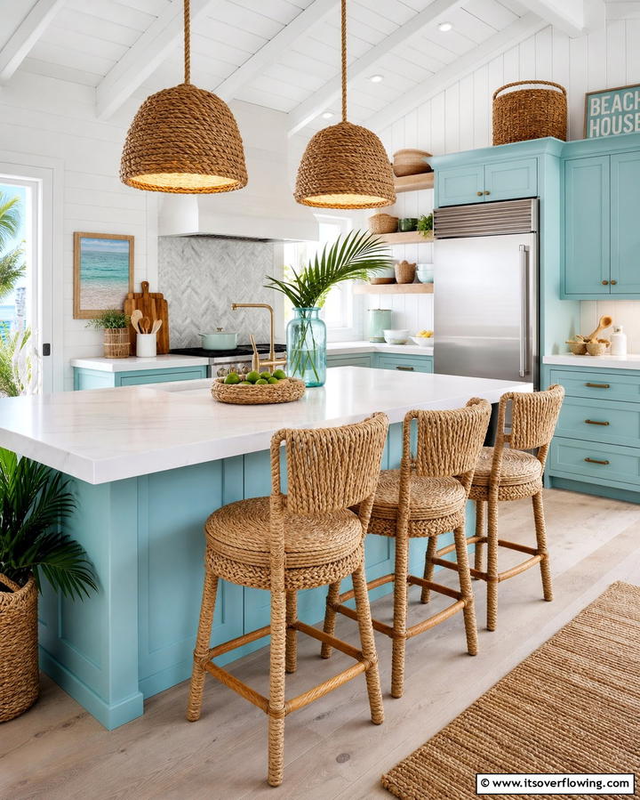 Rope and Jute Elements for a Rustic Touch - 25 Coastal Kitchen Ideas for a Beach-Inspired Look