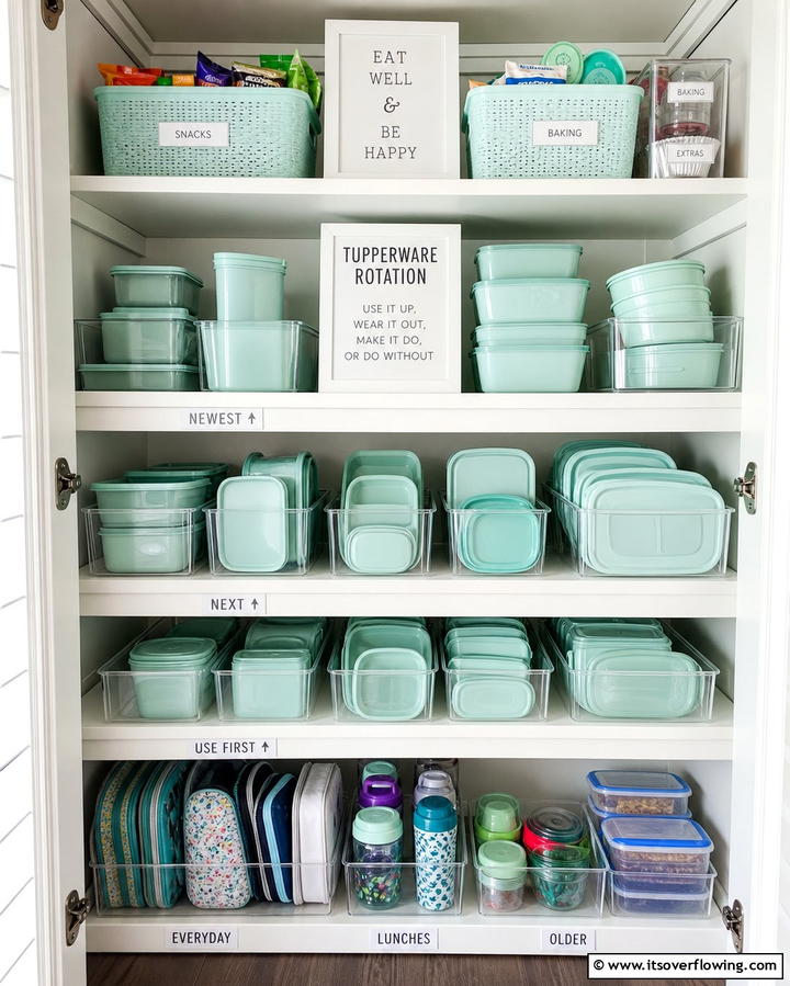 Rotate Tupperware Regularly - 25 Tupperware Organization Ideas for a Tidy Kitchen