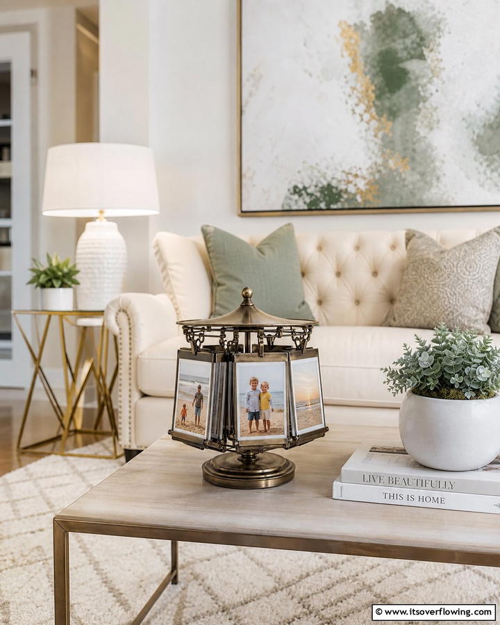 Rotating Photo Carousel - 20 Photo Storage Ideas to Organize Your Memories