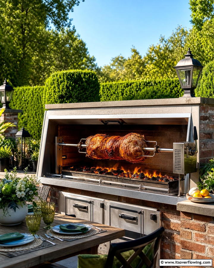 Rotisserie BBQ Pit - 25 Bbq Pit Ideas for Outdoor Cooking Fun