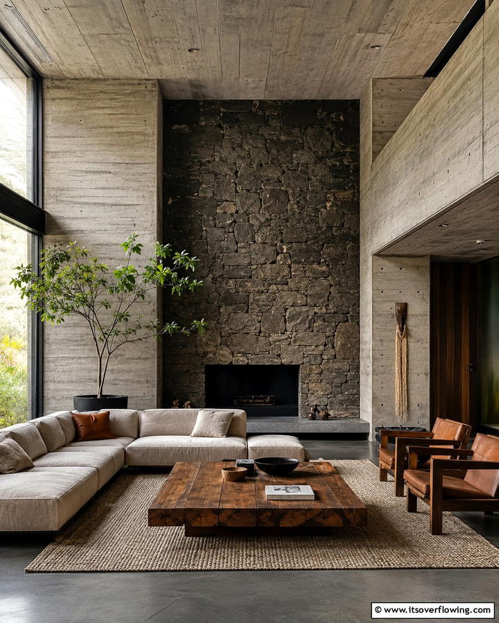 Rough Textured Surfaces - 30 Bold Brutalist Interior Design Concepts for Modern Spaces